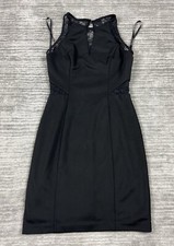 Guess Los Angeles Dress Womens 00 Black Sleeveless Lace Short