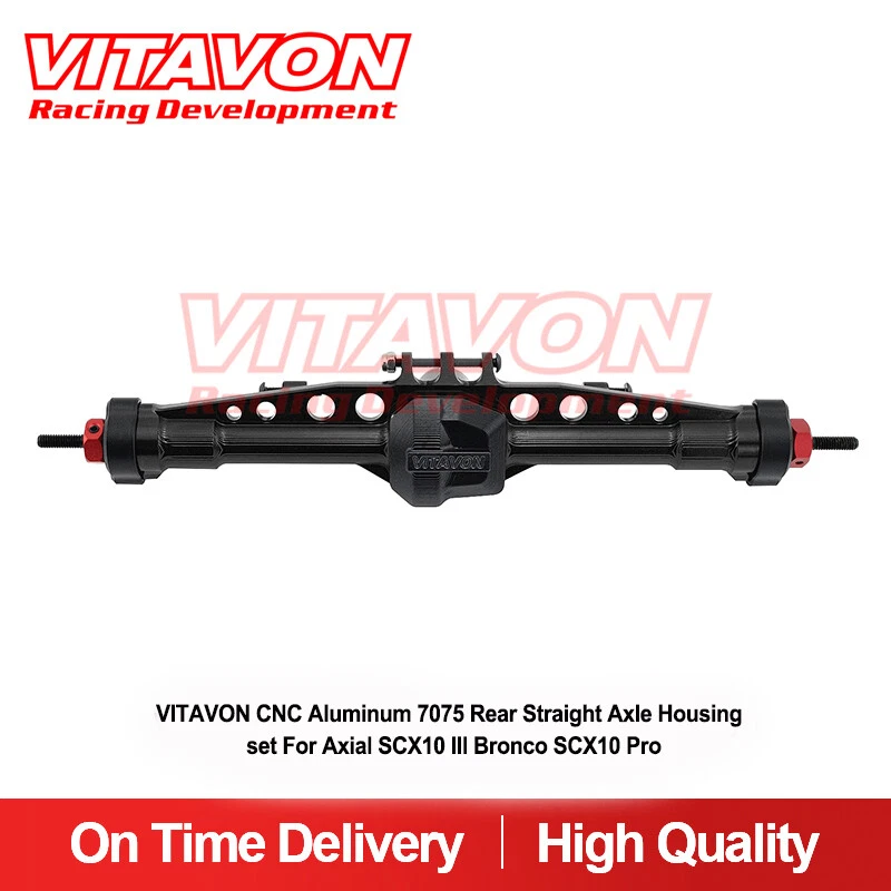 Vitavon  CNC Alu7075 Rear Straight Axle Housing For  SCX10 Ill Bronco SCX10 Pro - Image 3 of 4