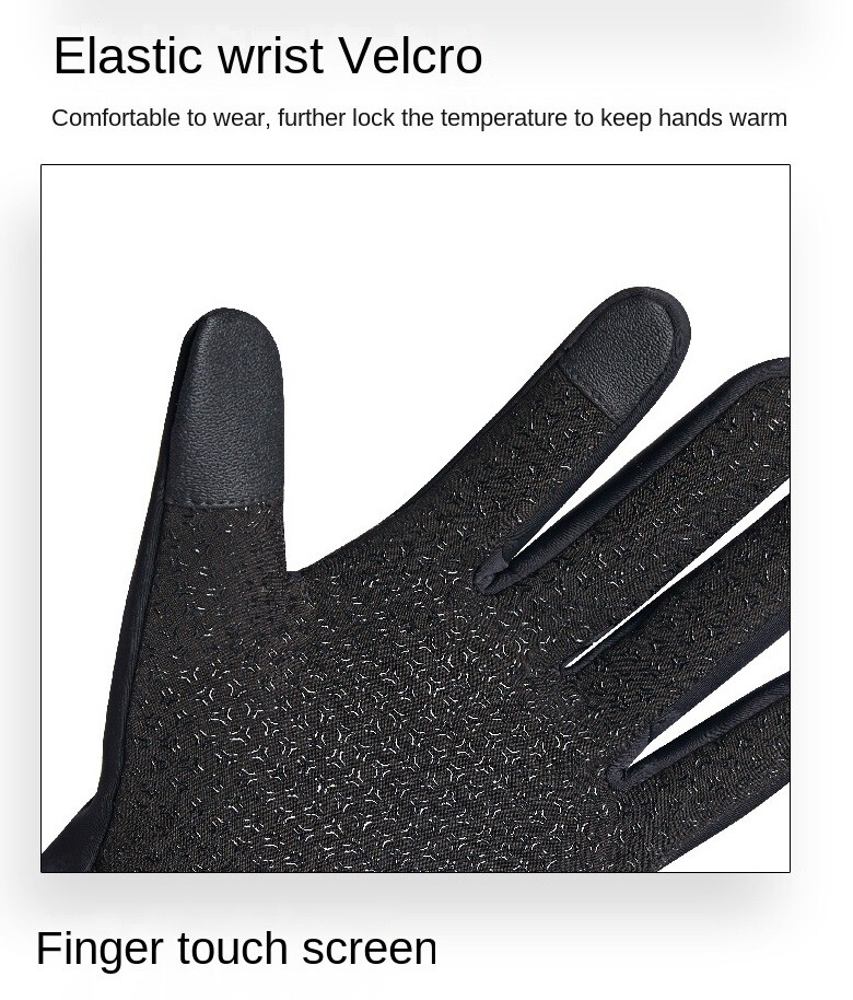Guanti impermeabili termici invernali per touchscreen caldo per ciclismo outdoor foto 5