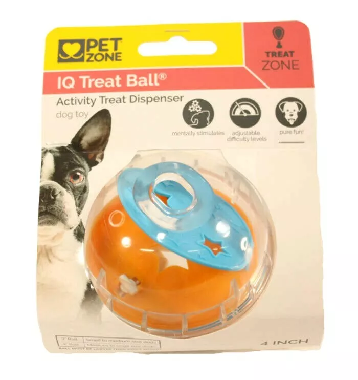 OurPets IQ Treat Ball Food Dispensing Toy for Dogs 4 inch