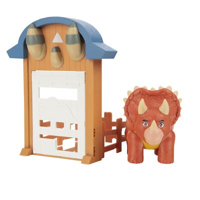 Dino Ranch DNR0024 - Dino Action Pack - Triceratops, bewegliche Figuren, ab 3 Ja