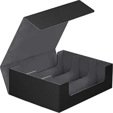 1800+ Card Deck Case for Trading Cards, Leather Magnetic Closure Commander Card