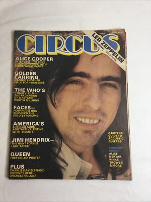 Circus Magazine May 1975 Alice Cooper Jimi Hendrix The Who s Queen