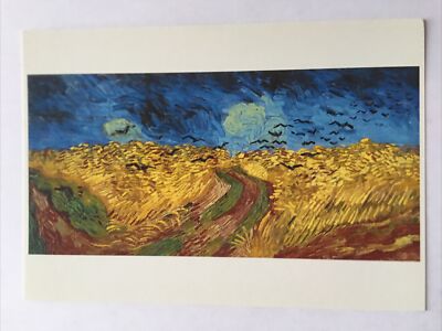 Vincent Van Gogh Wheatfield With Crows Vintage Postcard