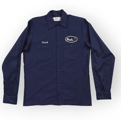 peels シャツ Peels NYC Shirt Mens Small Blue Flower Pockets Work Shirt