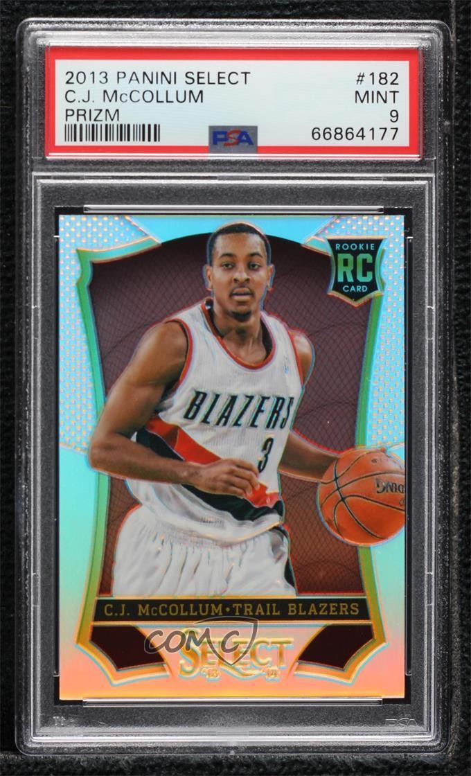 2013-14 Panini Select Silver Prizm CJ McCollum #182 PSA 9 MINT is2