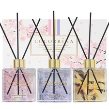 COCORR NA Reed Diffuser Set of 3 - 3oz/89ml Each with 24 Sticks, Warm Scents