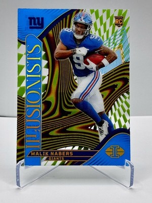 Panini 2024 Illusions Malik Nabers Giants Illusionists #6 RC Light Blue /299 SP 