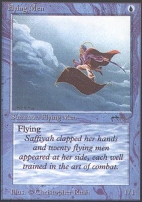 1x Flying Men Heavy Play, English Arabian Nights MTG Magic