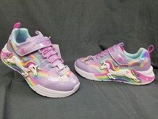 Skechers Unicorn Chaser Girls Pink White Size 3 Brand New In Box