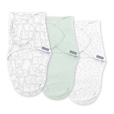 SwaddleMe by Ingenuity 3 Pack Monogram Collection Baby Swaddle, 0-3M
