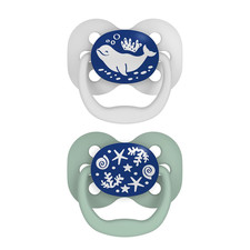 Advantage Glow-In-The-Dark Baby Pacifier, Fully Symmetrical Soother with Soft Si