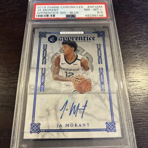 Ja Morant RC AUTO Blue /49 19-20 Chronicles SSP  ROOKIE Signature PSA 8.5