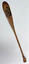 Antique Souvenir Miniature Canoe Paddle, 1900’s, Indian Chief, Nova Scotia