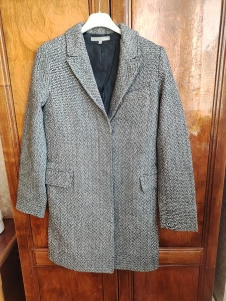 Women Etam Coat White Wool 34 / XS / 42