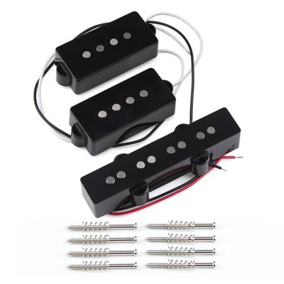 FLEOR Set PB Bass Pickups+JB Bridge Alnico 5 Pickups for 4-String Open Style