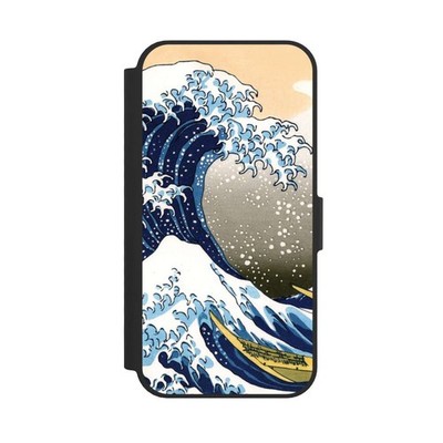 Klapphülle für Apple iPhone 17e Katsushika Hokusai Kunst Die große Welle vor Kan