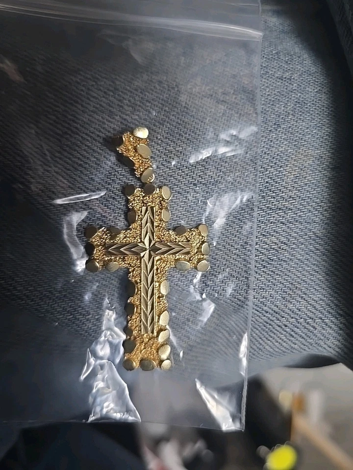 Colgante Cruz Oro 10K Foto 3 de 3