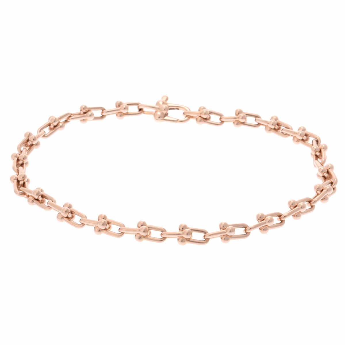AUTH TIFFANY & CO. HARDWEAR MICRO LINK BRACELET 18K ROSE