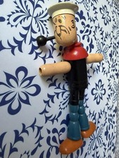 Vintage Original Popeye The Sailor Wooden Figure Made In USA