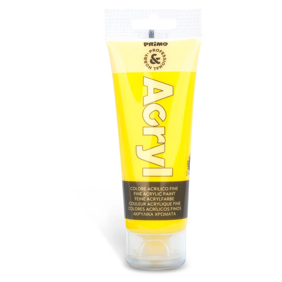 [420TA75201] Primo Tube Soft Plastique 75ml Peinture Acrylique Fine Jaune Pri... - Photo 1/1