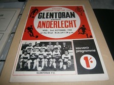 GLENTORAN Ireland v Anderlecht Belgium (European Cup) 1968/1969