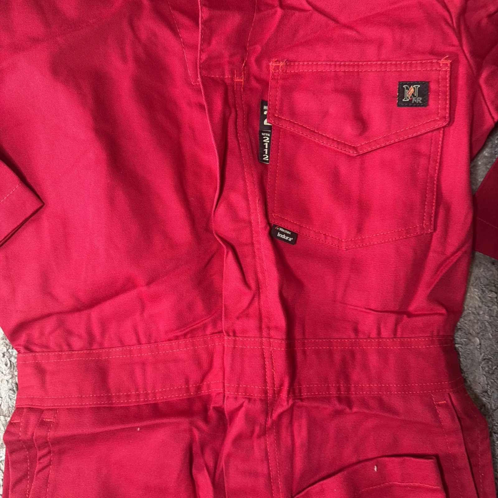 Neese Indura Westex Wear HRC2 FR Shirt Size Medium 38/40 Red Coveralls image 3