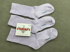 3 Pairs Bombas Lightweight Women's 8-10.5 Light purple Quarter Socks Size M