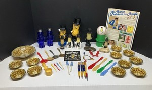 Vintage Planters Peanuts Mr. Peanut Cast Iron Plastic Memorabilia Variety Pieces
