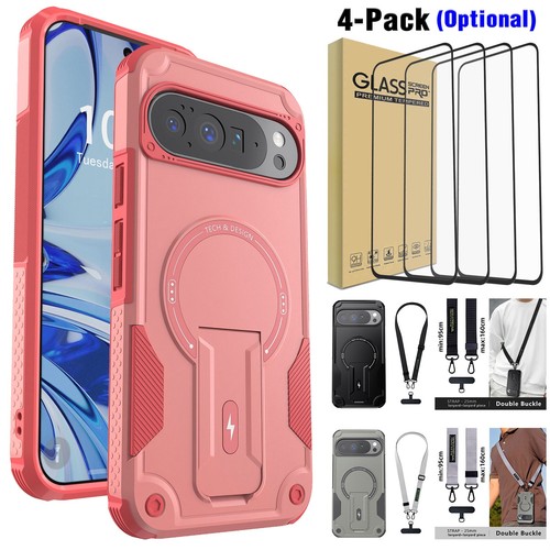 For Google Pixel 9 Pro XL/9 Pro/9 Case Shockproof Lanyard Cover/Screen Protector - $10.99