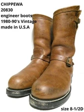PT91 Chippewa engineer boots 8-1/2D #0417