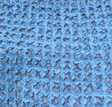 Blue Rag Quilt For Baby, Soft Cotton Flannel, Split Biscuit Pattern