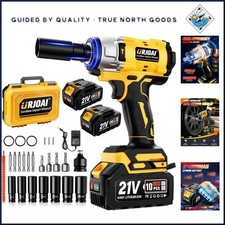 Durable Cordless Impact Wrench with Chrome Vanadium Steel Sockets and Charger