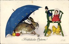 Künstler Ak Baumgarten, Fritz, Glückwunsch Ostern, Osterhase,... - 11553139