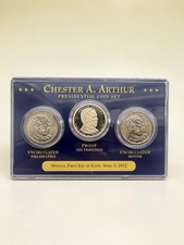 Chester A. Arthur $1 Coin Set 2012 Proof & Uncirculated SF PHI DEN