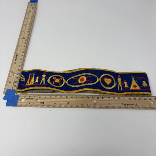Vintage YMCA Indian Guides Princesses Program Embroidered Headband