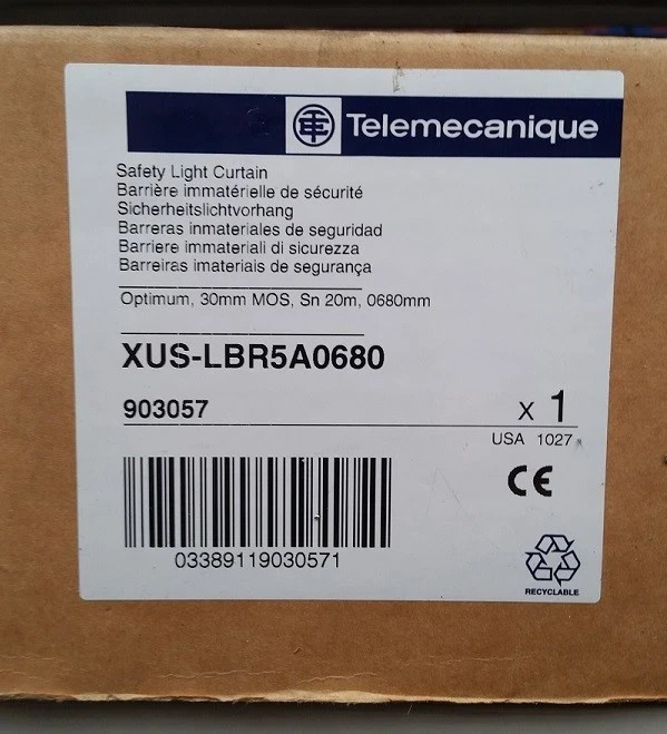 Telemecanique Light Curtain Sender Receiver XUS-LBR5A0680 34 Beams 30mm NEW