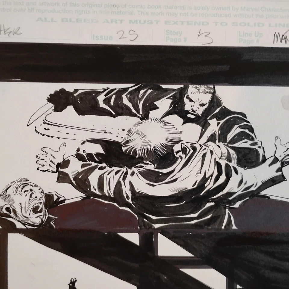 ARTE CÓMIC ORIGINAL ~ Punisher # 25 ~ ¡TODA ACCIÓN!!! Tom Mandrake ~ 2003 Foto 3 de 4