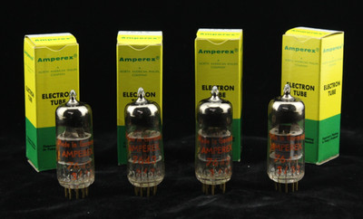 Amperex 7643 PQ NOS Qty 4 Matched Quad Valvo Hamburg DE Gold Pins Vacuum Tubes