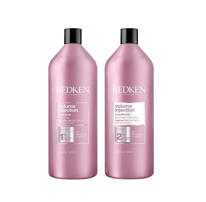 Redken Volume Injection Shampoo & Conditioner Set For Fine Hair - Adds Lift & Bo