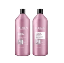Redken Volume Injection Shampoo & Conditioner Set For Fine Hair - Adds Lift & Bo