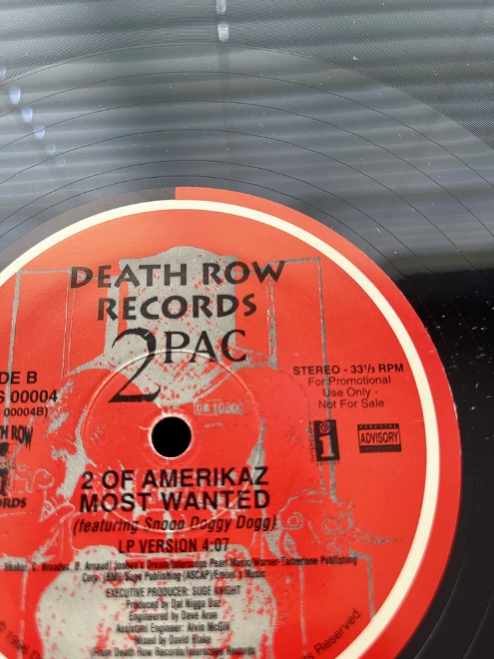 2Pac & Snoop Dogg - 2 Of Amerikaz Most Wanted OG 1996 Press 12" PROMO VG+/VG - Image 2 of 3