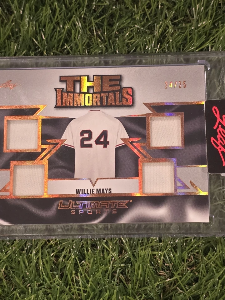 2024 Mickey Mantle Leaf Trading Card with Game Relic Inside The Numbers - Image 3 of 4