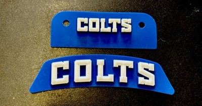 3D Bumpers - 3D Colts Schutt Set for a Full Size Helmet
