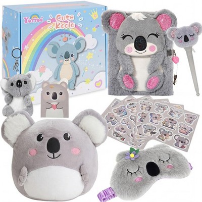 Koala Gifts for Girls, Kids Koala Plush Toys Set with Pillow, Secret Diary, B...