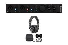 Arturia Minifuse 4 Black 4x4 USB MIDI Audio Recording Interface+Headphones