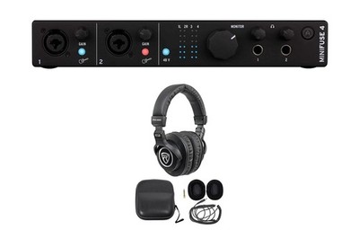 Arturia Minifuse 4 Black 4x4 USB MIDI Audio Recording Interface+Headphones