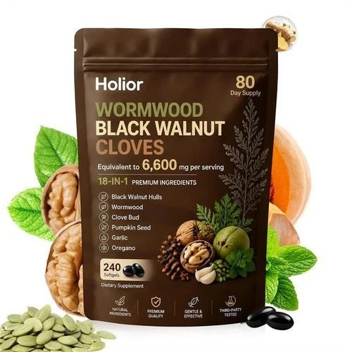 Holior 18-in-1 Black Walnut & Wormwood Herbal Blend for 240 Count (Pack of 1)