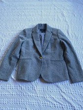 J Crew Campbell Wool Blazer Size 8 Gray One Button Notch Collar