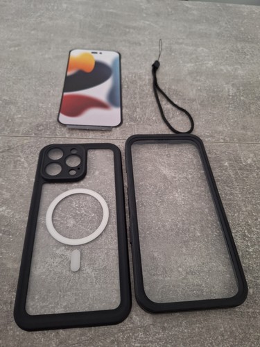 Lanhiem per iPhone 16 Pro Max Custodia Impermeabile, Antipolvere, Antiurto Nero/Trasparente - Foto 18 di 18